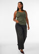 Top basic uni en coton, Vert, Model image number 1