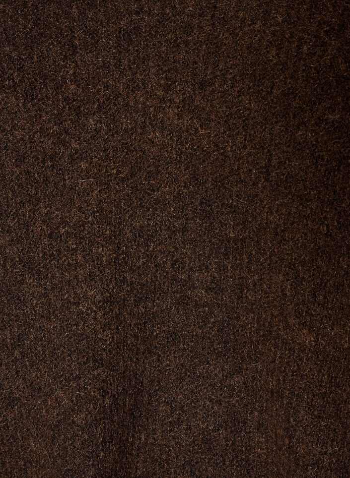 Blouse en maille avec col en V et manches raglan, Marron, Packshot image number 2