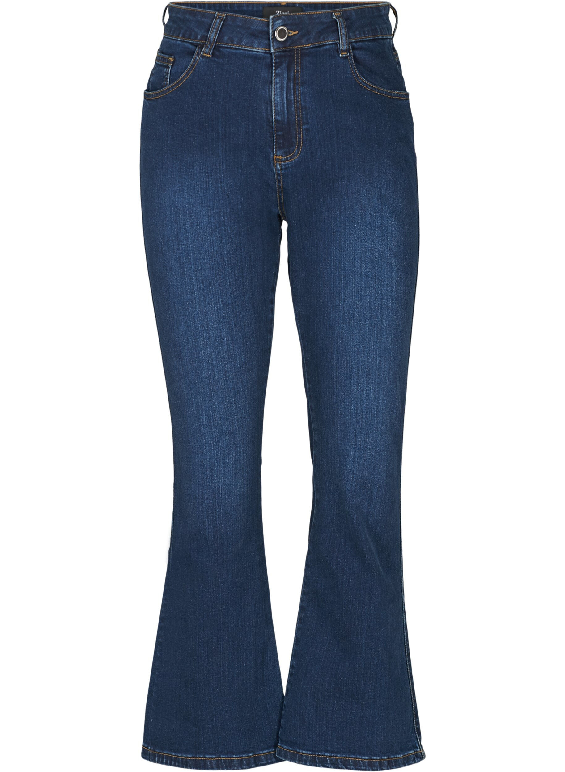 Zizzi Jeans bootcut Ellen &agrave; taille haute, Bleu, Packshot image number 0