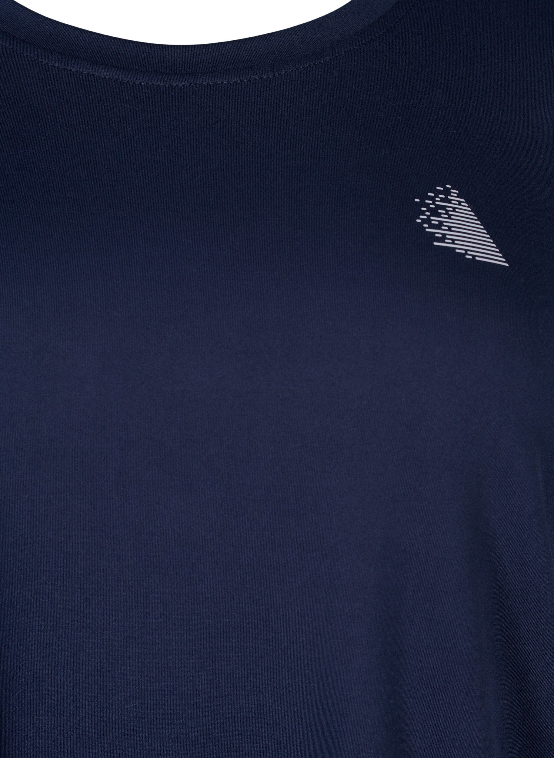 Zizzi Top d'entra&icirc;nement &agrave; manches 3/4, Bleu, Packshot image number 2