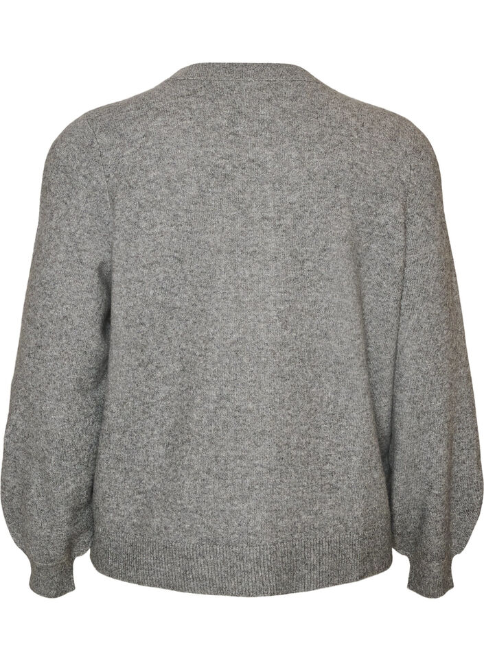 Cardigan en maille douce avec boutons dor&eacute;s, Gris, Packshot image number 1