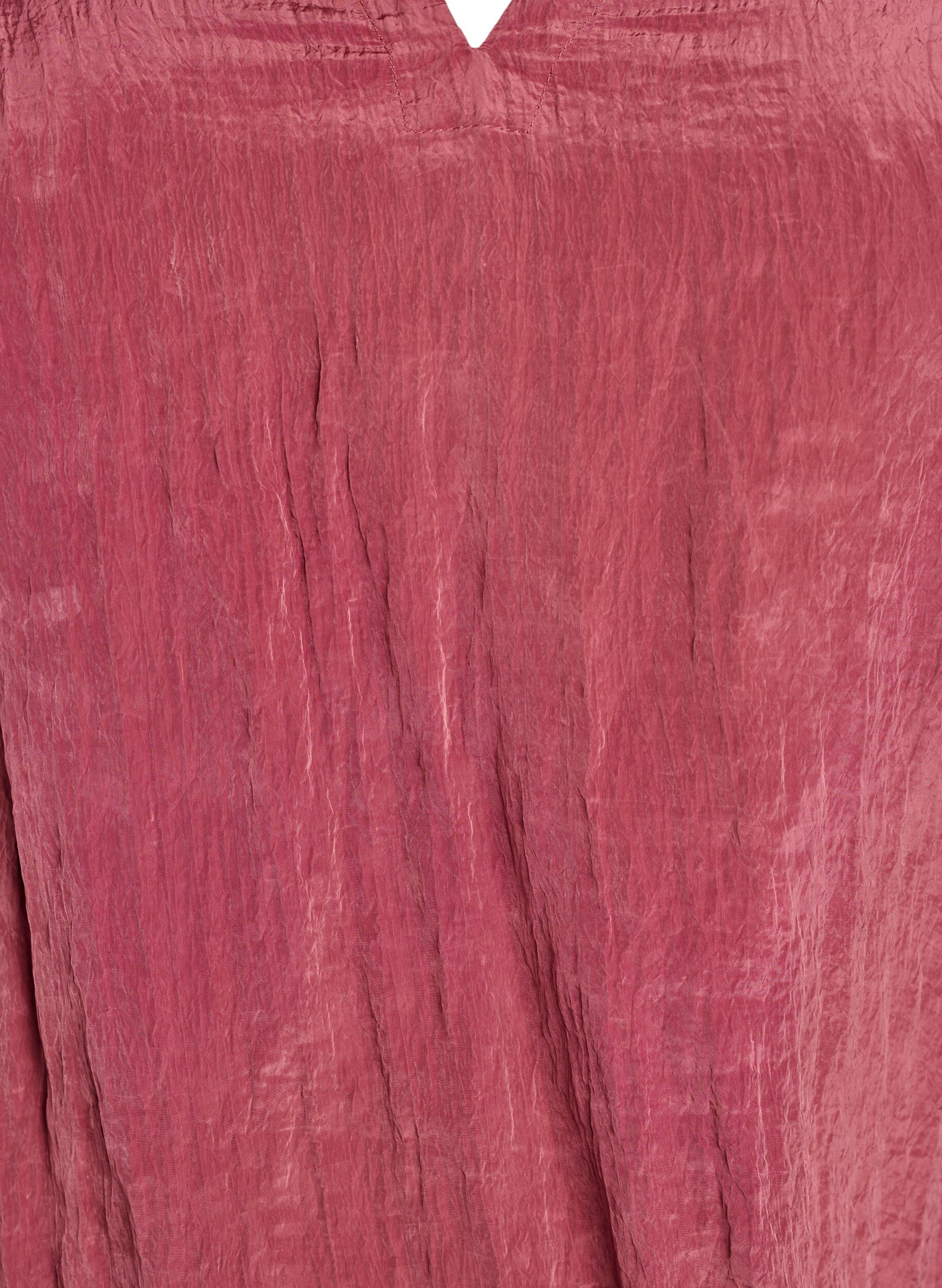 Zizzi Blouse avec col en V et texture froiss&eacute;e, Rose, Packshot image number 2