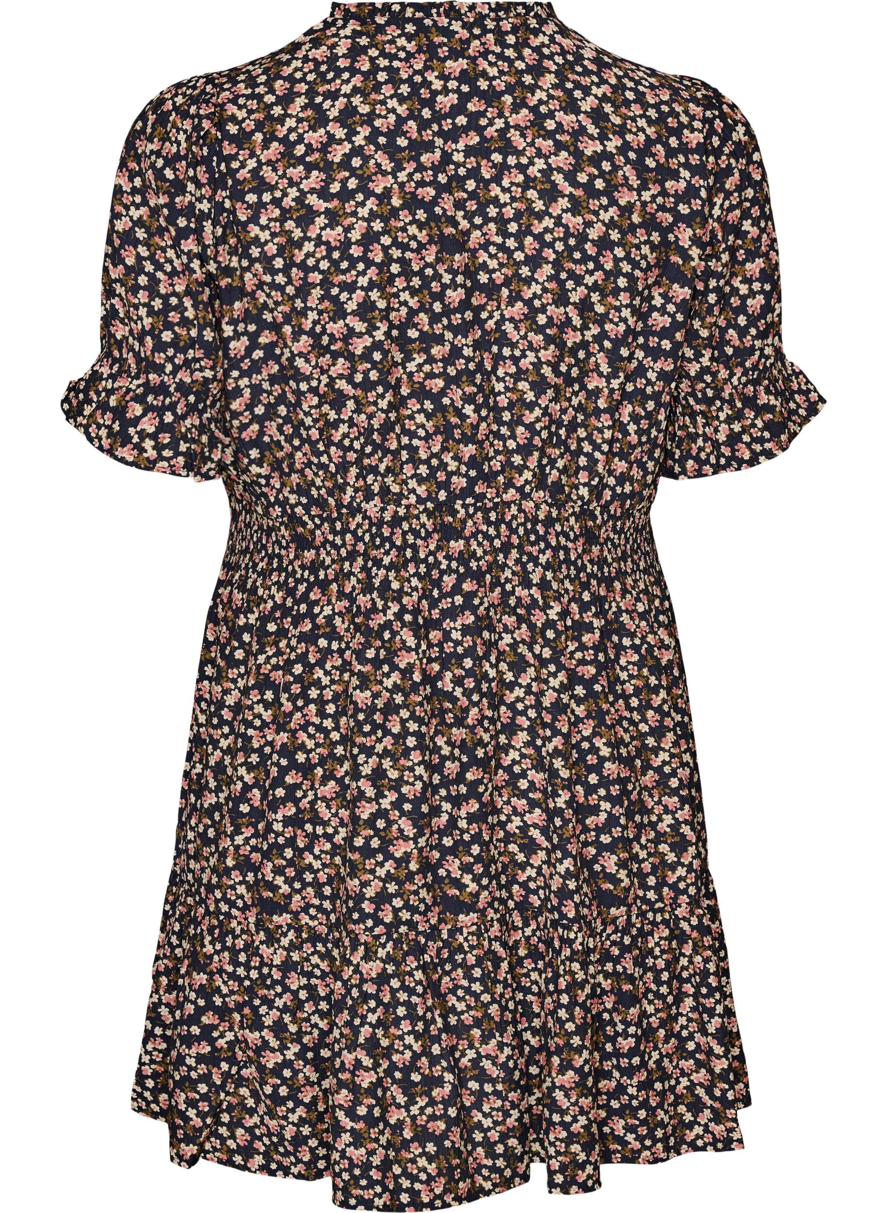 ZizziRobe courte en viscose avec volants, Bleu, Packshot image number 1