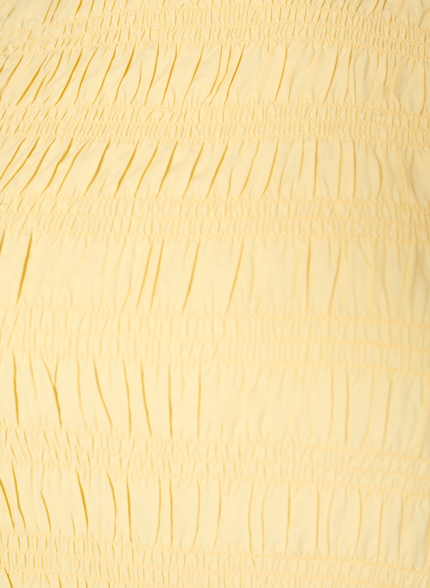 ZizziHaut smock&eacute; avec col bateau et basque, Jaune clair, Packshot image number 2