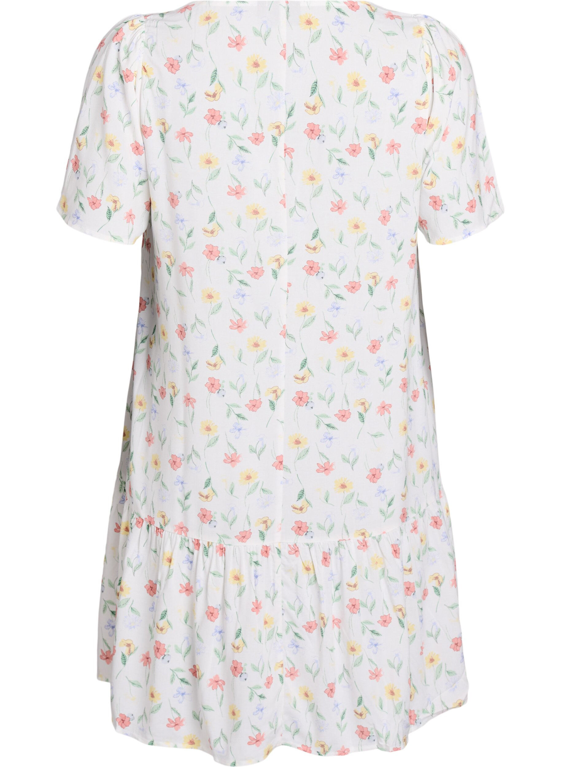 Zizzi FLASH - Robe en viscose avec d&eacute;coupe, Blanc, Packshot image number 1