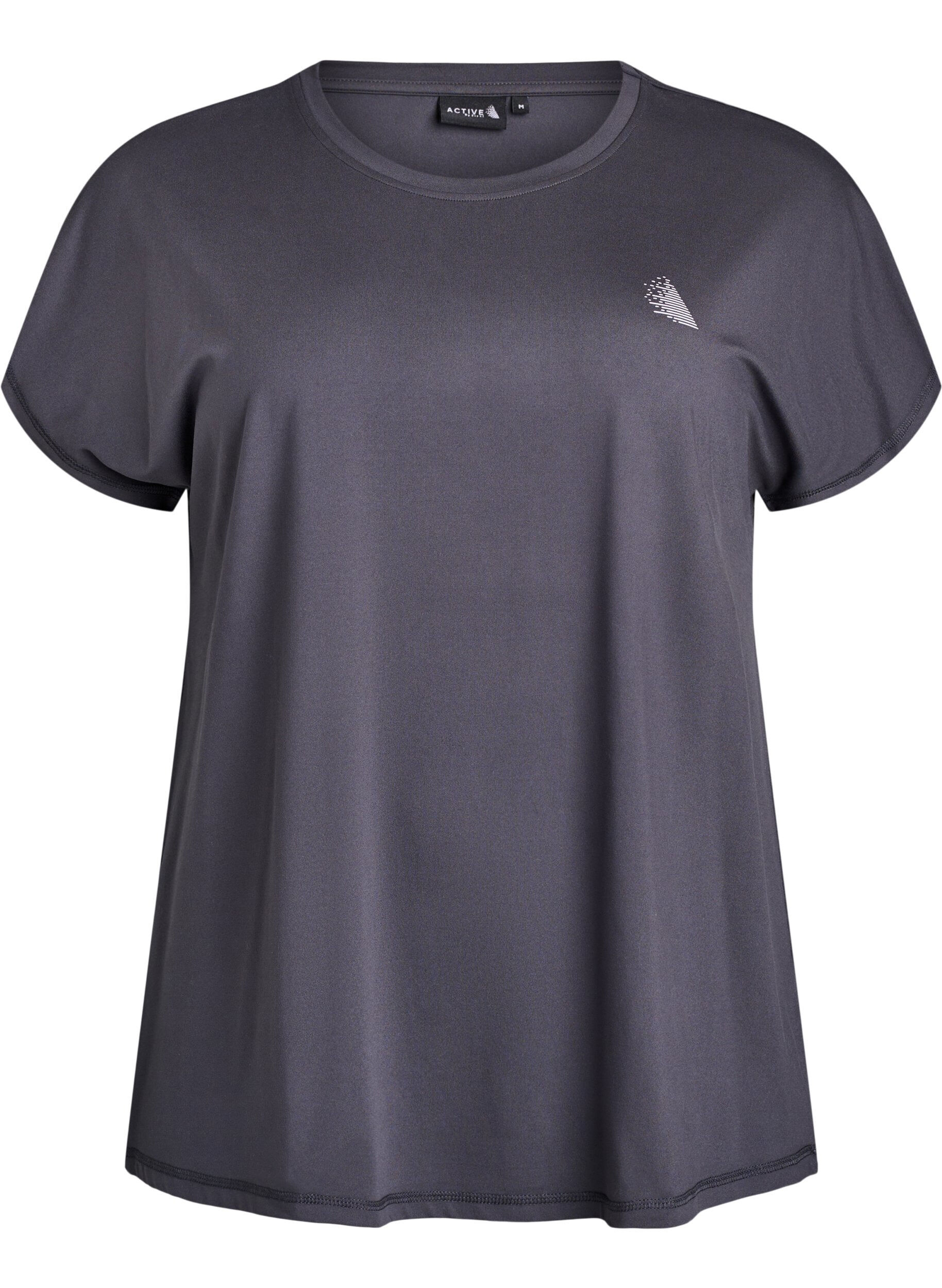 ZizziT-shirt de sport couleur unie, Gris anthracite, Packshot image number 0