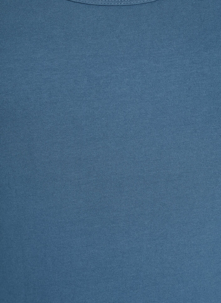 Haut basic uni en coton, Gris bleut&eacute;, Packshot image number 2