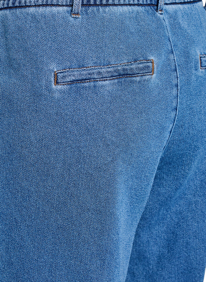 Jean ample à ceinture élastique et cordon de serrage, Bleu, Packshot image number 3