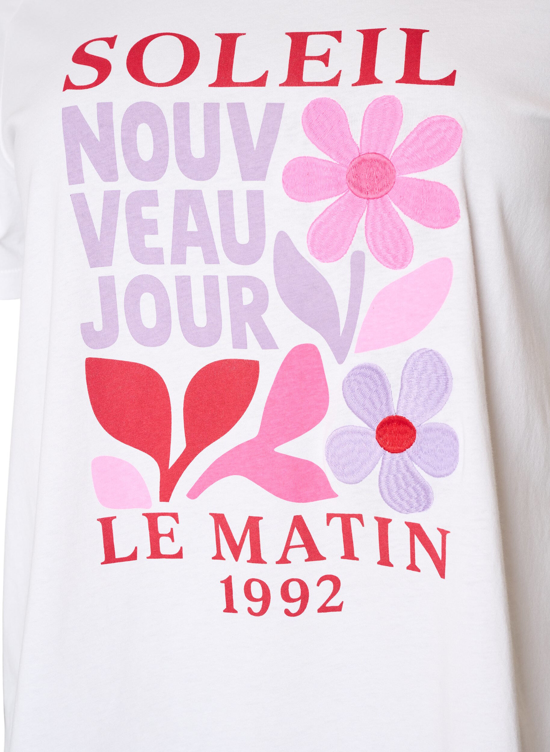 ZizziT-shirt en coton avec imprim&eacute;, Blanc, Packshot image number 2