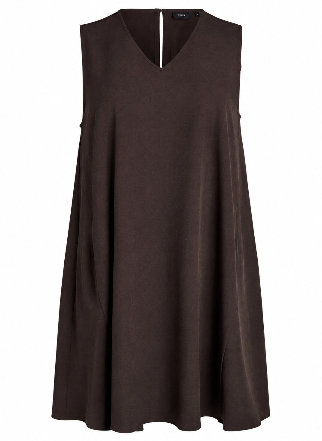 Robe coupe &eacute;vas&eacute;e sans manches &agrave; fines rayures