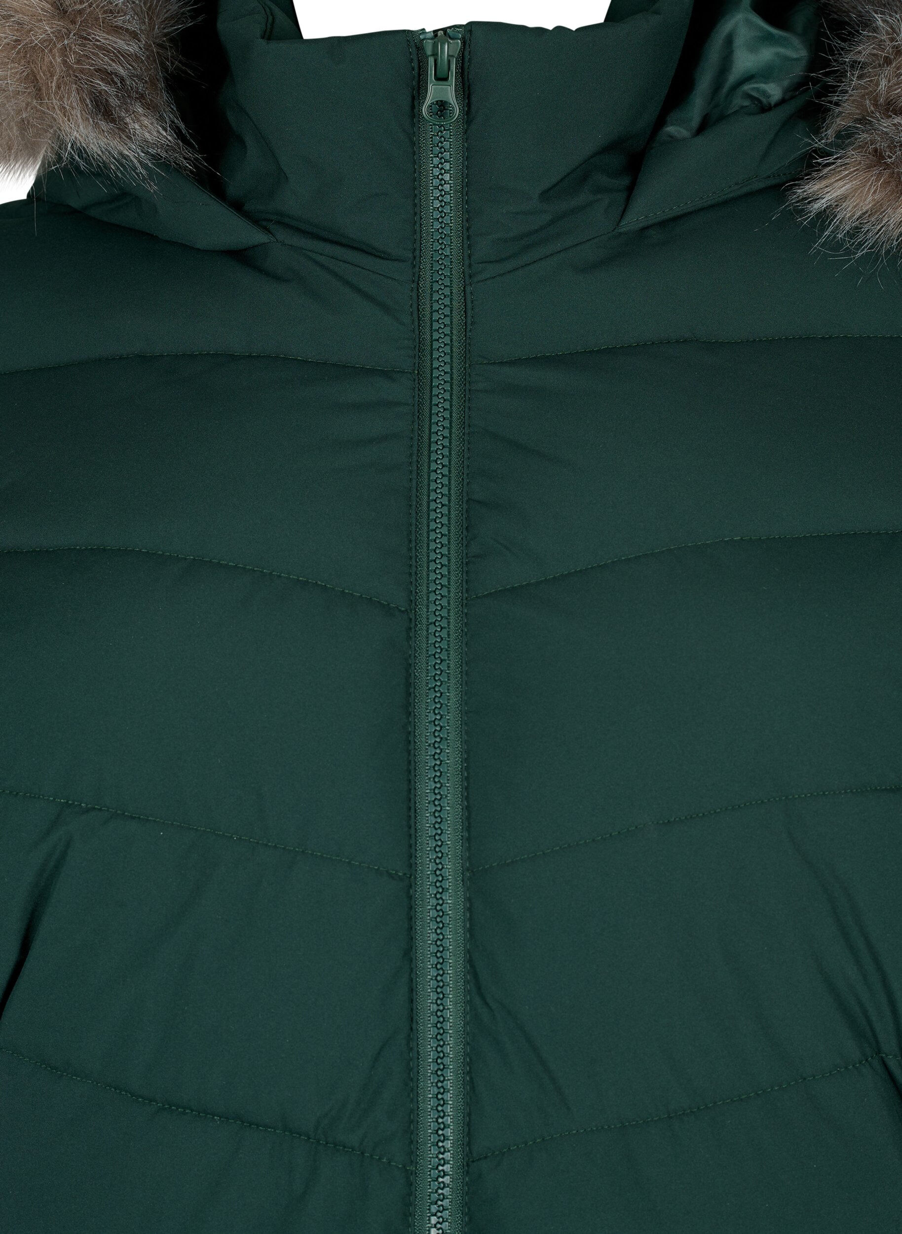 ZizziVeste courte &agrave; capuche, Vert fonc&eacute;, Packshot image number 2