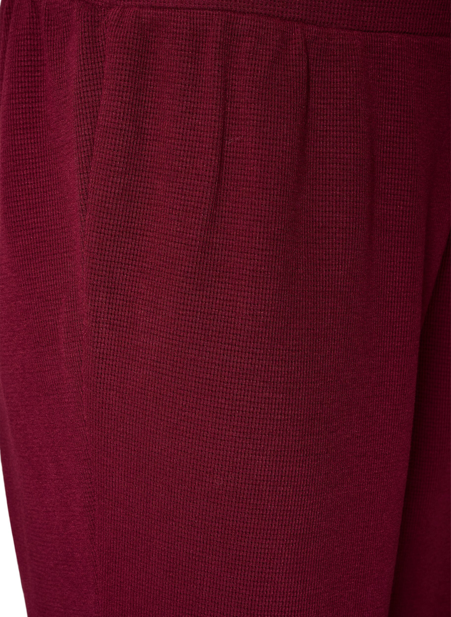 ZizziPantalon ample textur&eacute; &agrave; taille haute, Bordeaux, Packshot image number 2