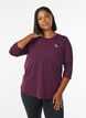 Haut de sport &agrave; manches 3/4, Violet, Model image number 0