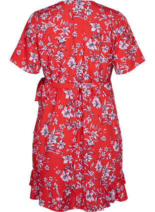 FLASH - Robe portefeuille à manches courtes, Poinsettia Flower, Packshot image number 1