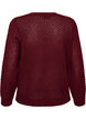Blouse en maille avec motif ajour&eacute; textur&eacute;, Bordeaux, Packshot image number 1