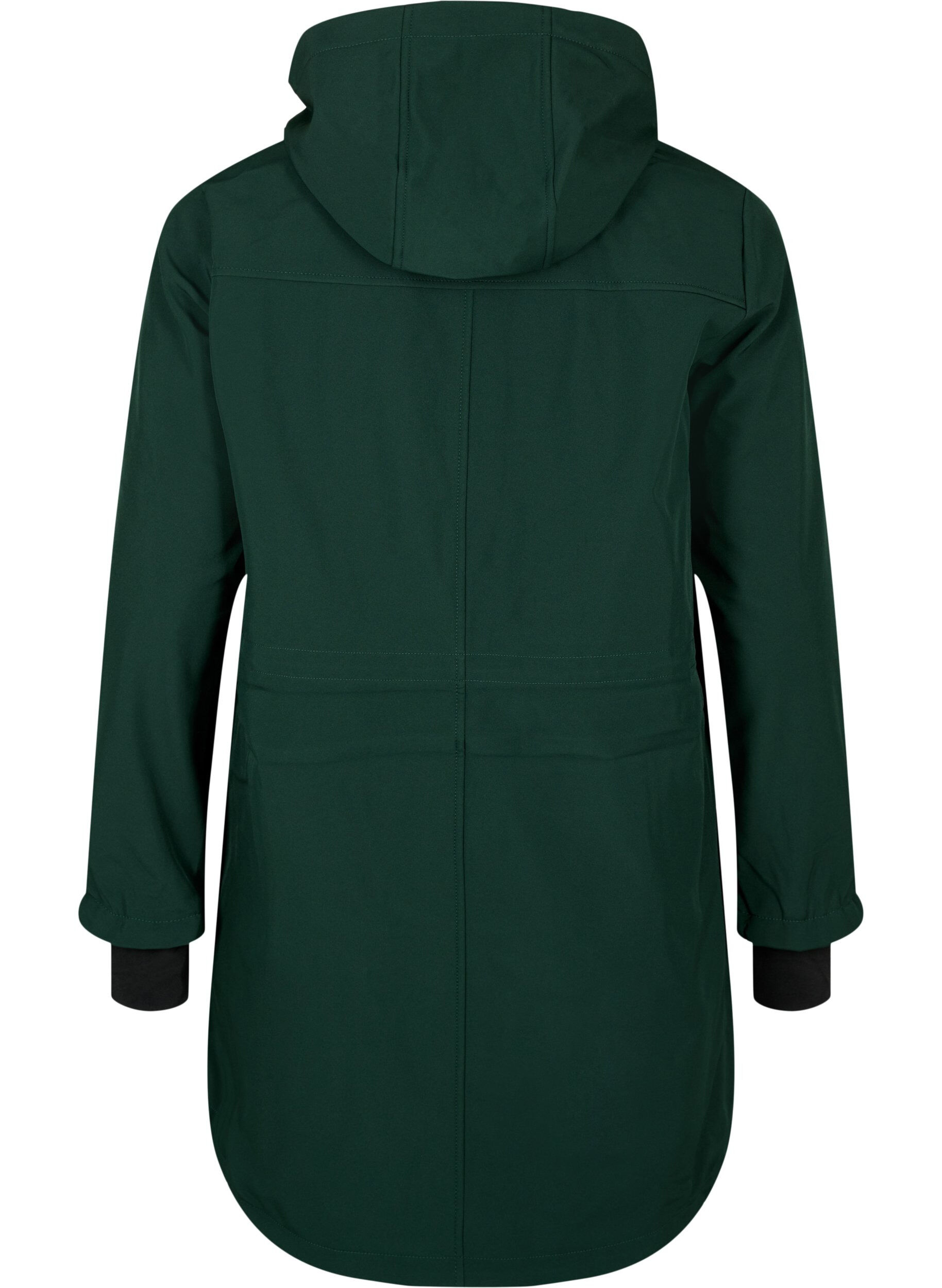 ZizziVeste softshell avec capuche amovible, Vert fonc&eacute;, Packshot image number 1