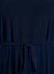Robe longue en mousseline avec d&eacute;collet&eacute; en V et ourlet &agrave; volants, Bleu, Packshot image number 2