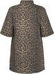 Robe en jean à manches courtes avec imprimé léopard, LEO AOP, Packshot image number 1