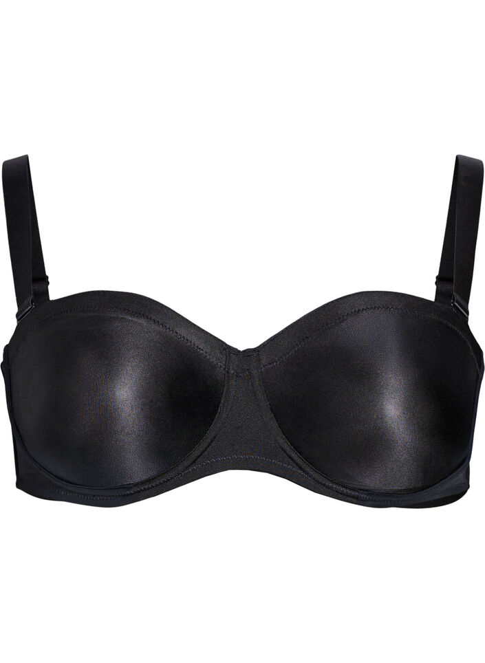 Soutien-gorge sans bretelles avec armatures, Noir, Packshot image number 2