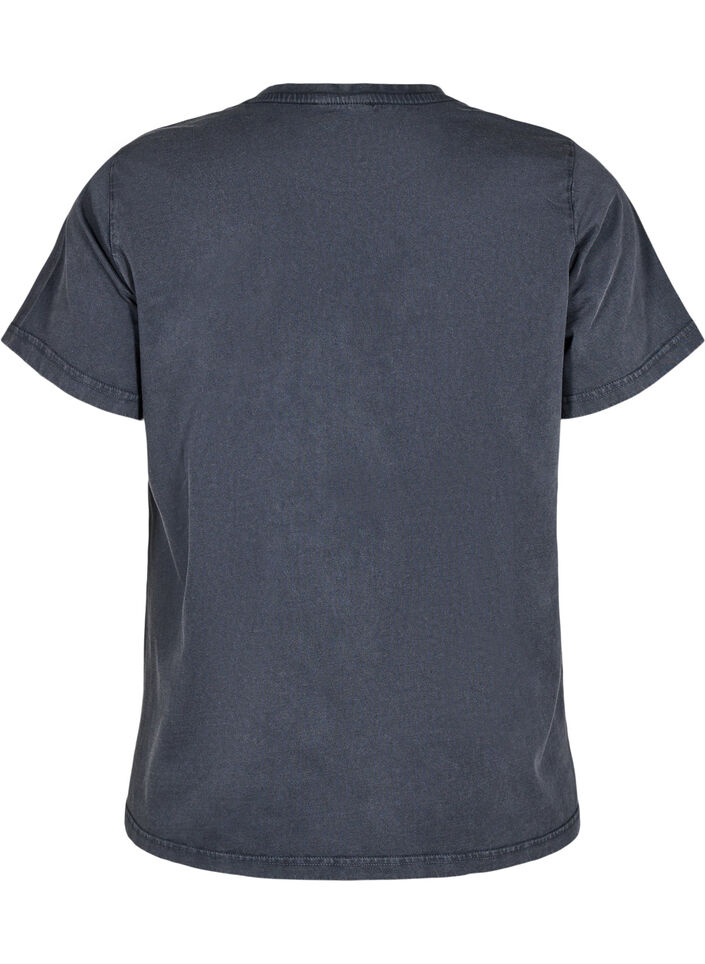 Tee-shirt en coton biologique avec imprimé, Gris, Packshot image number 1