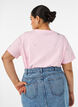 T-shirt en coton bio avec des c&oelig;urs, Rose, Model image number 2
