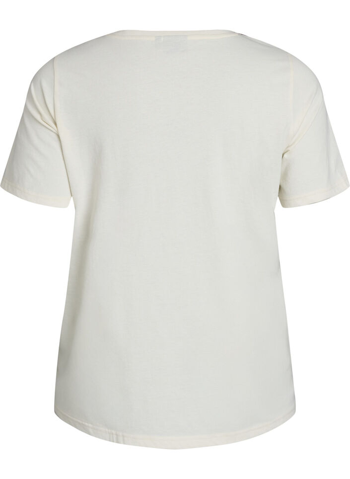 T-shirt imprim&eacute;, Vanille, Packshot image number 1