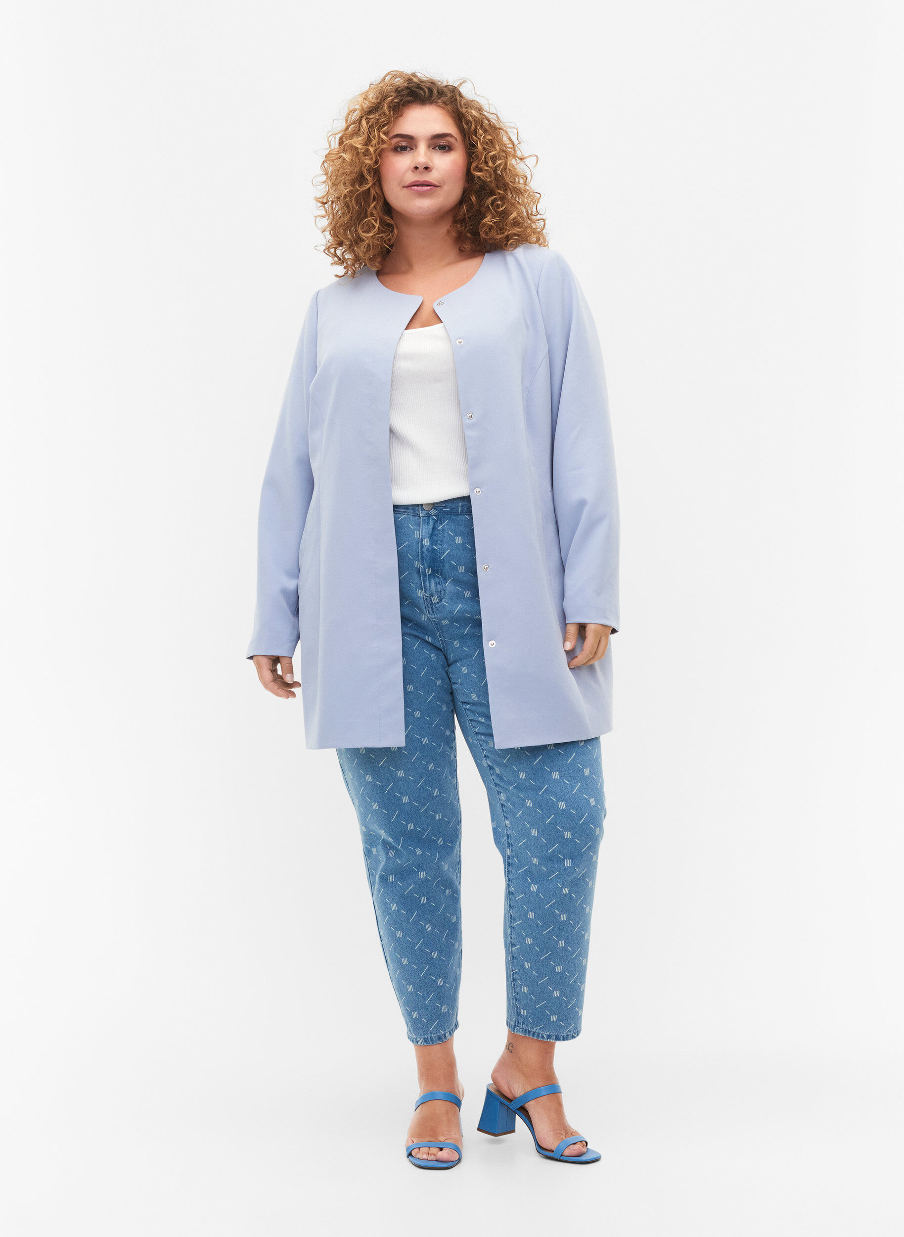 Zizzi Veste l&eacute;g&egrave;re et classique de printemps, Eventide, Model image number 2