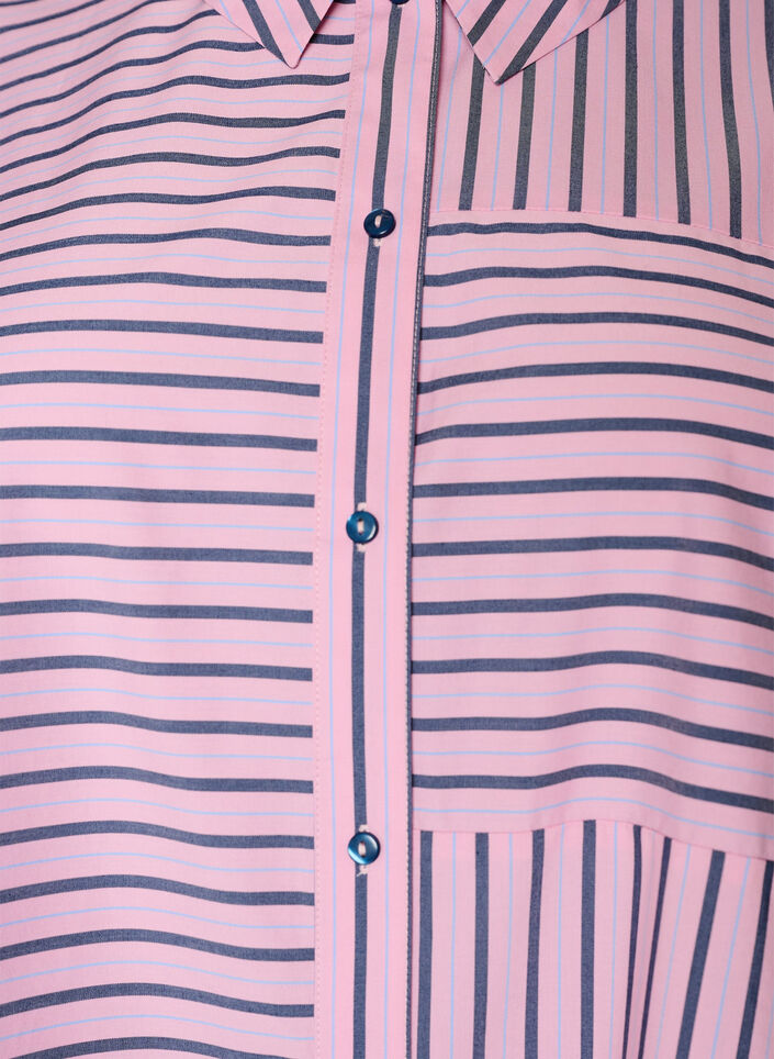 Chemise &agrave; rayures avec col classique et manches longues, Rose, Packshot image number 2