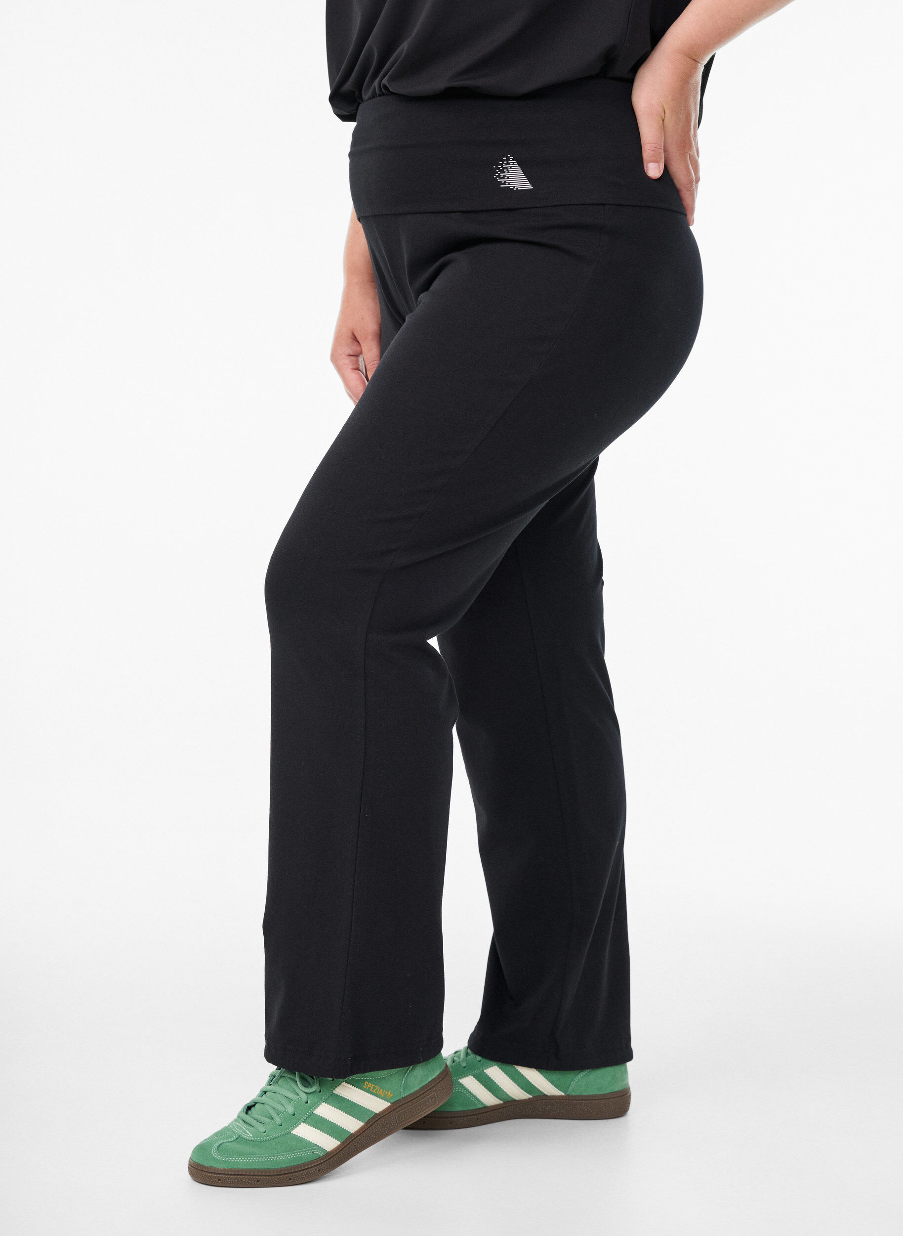 Pantalon de sport en coton, Noir, Model