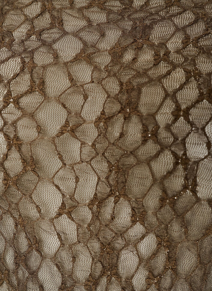 Blouse en maille &agrave; motif et fil paillet&eacute;, Marron, Packshot image number 2