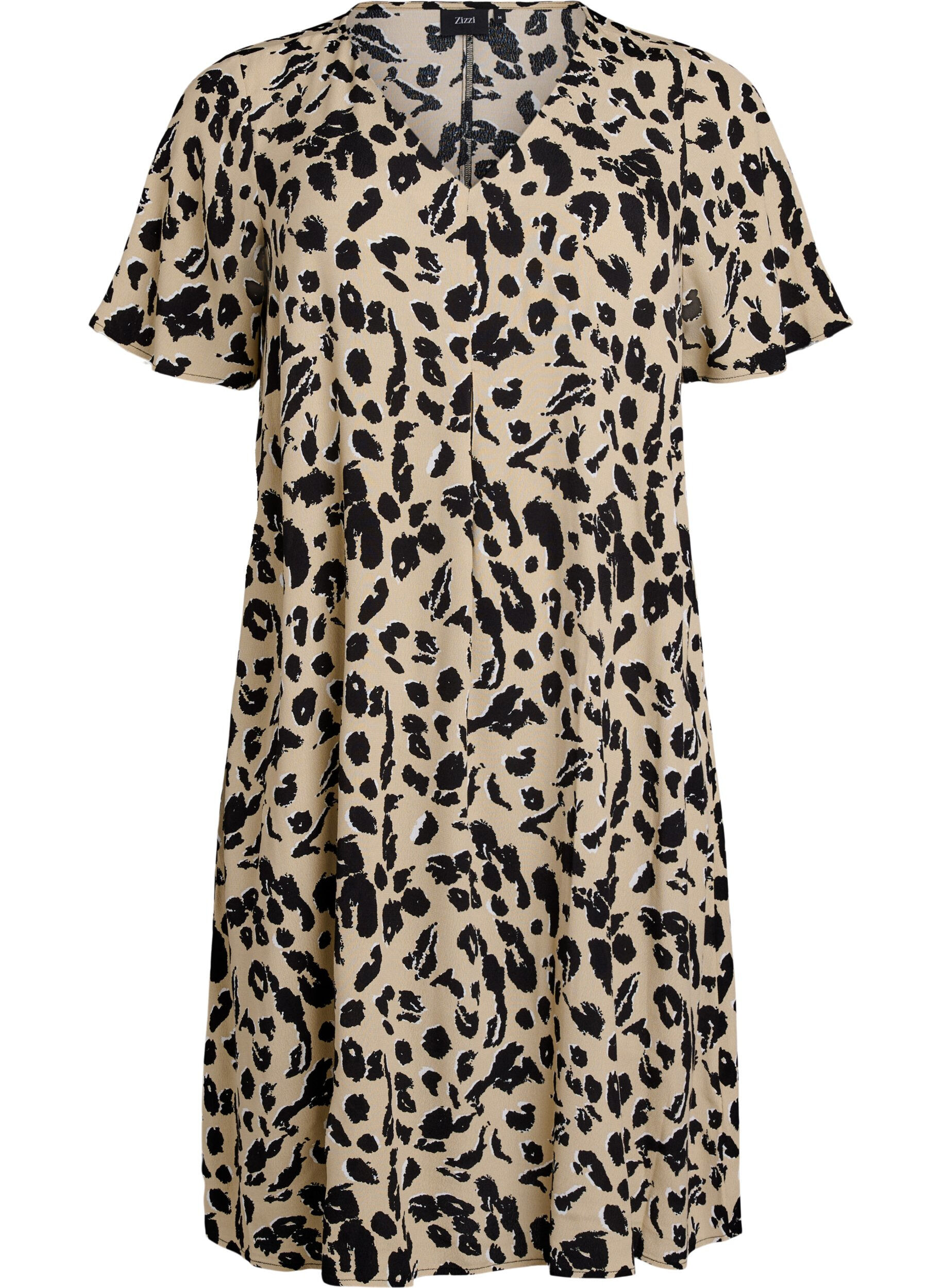 Zizzi Robe &eacute;vas&eacute;e en viscose, Beige, Packshot image number 0