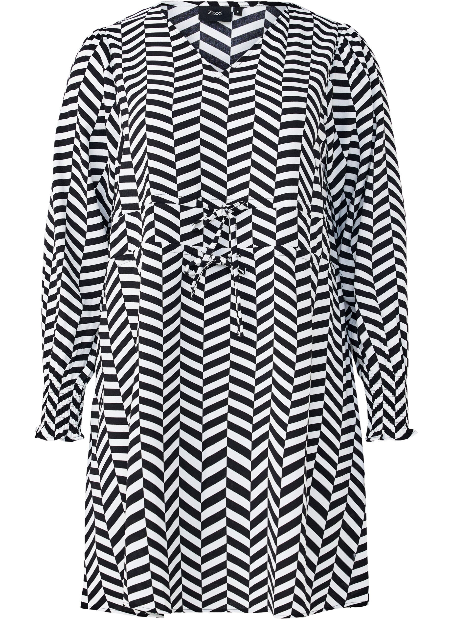 Zizzi Robe avec ceintures &agrave; nouer &agrave; la taille, Noir, Packshot image number 0