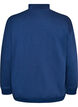 Sweat-shirt avec col montant et motif sportif sur le devant, Bleu, Packshot image number 1