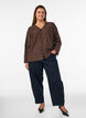Chemisier avec broderie anglaise, Marron, Model image number 1