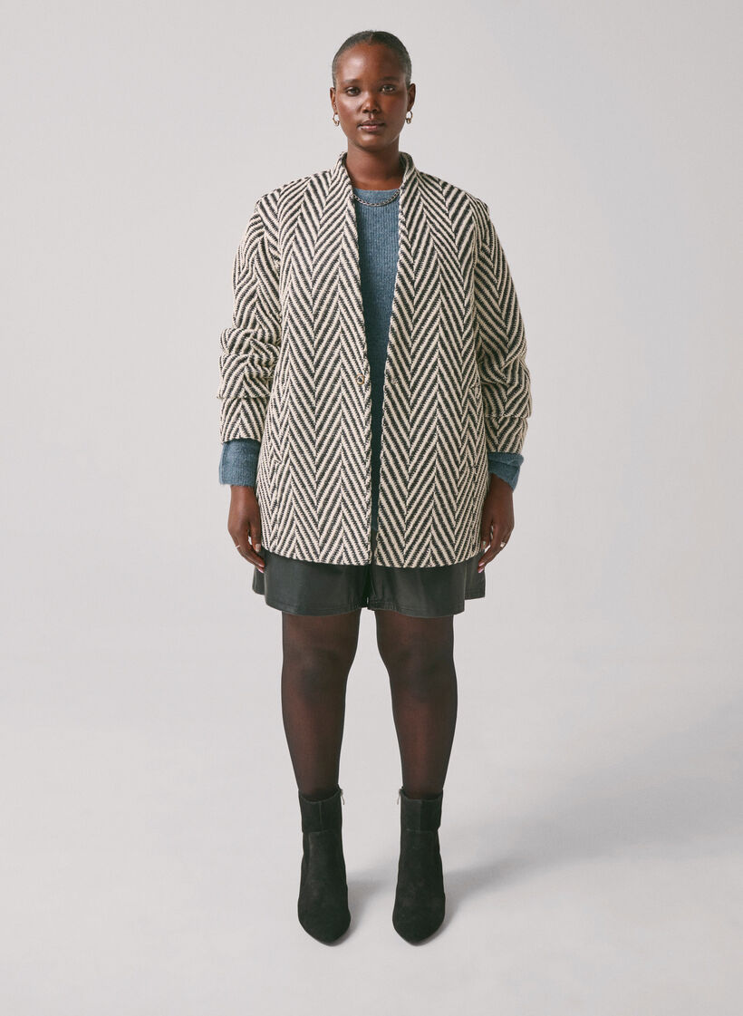 Veste à motifs, Black w. White, Image image number 1