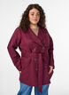 Trench court avec ceinture, Bordeaux foncé, Model image number 0
