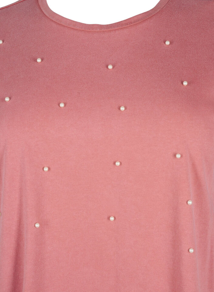 T-shirt avec perles, Heather Rose Washed, Packshot image number 2