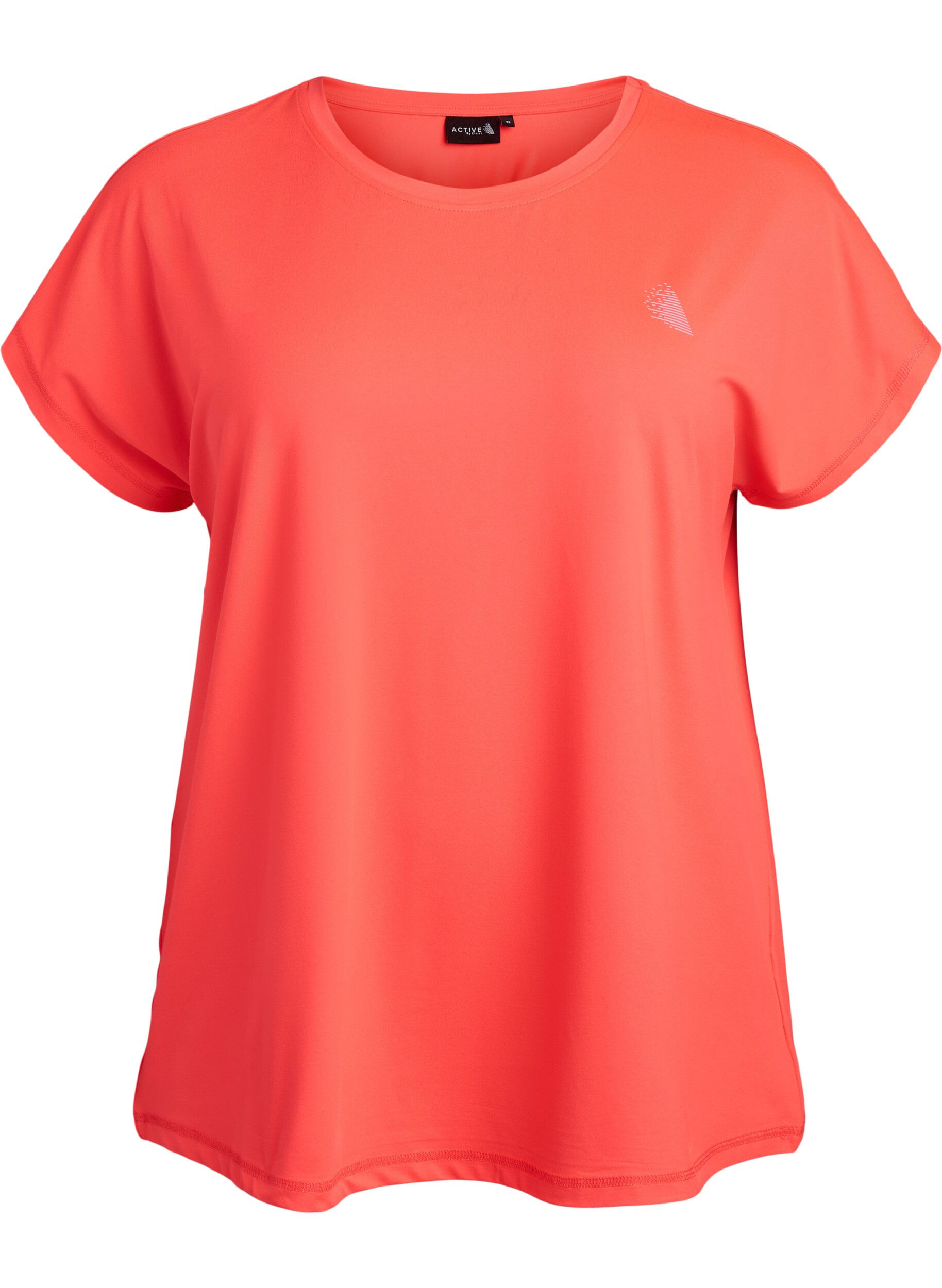 ZizziT-shirt de sport couleur unie, Corail, Packshot image number 0