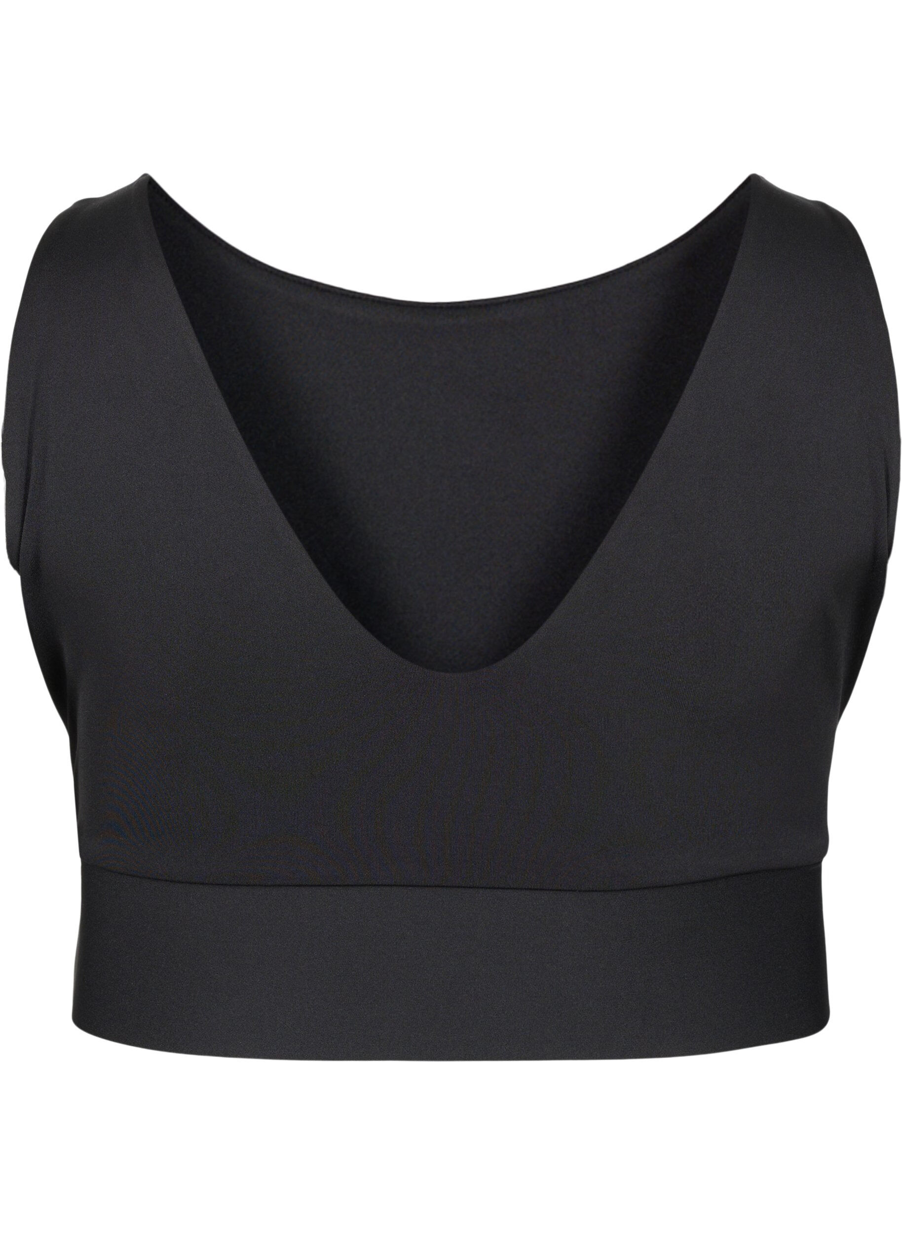 Zizzi CORE, MID SUPPORT SPORTS BRA - Brassi&egrave;re de sport, Black, Packshot image number 1