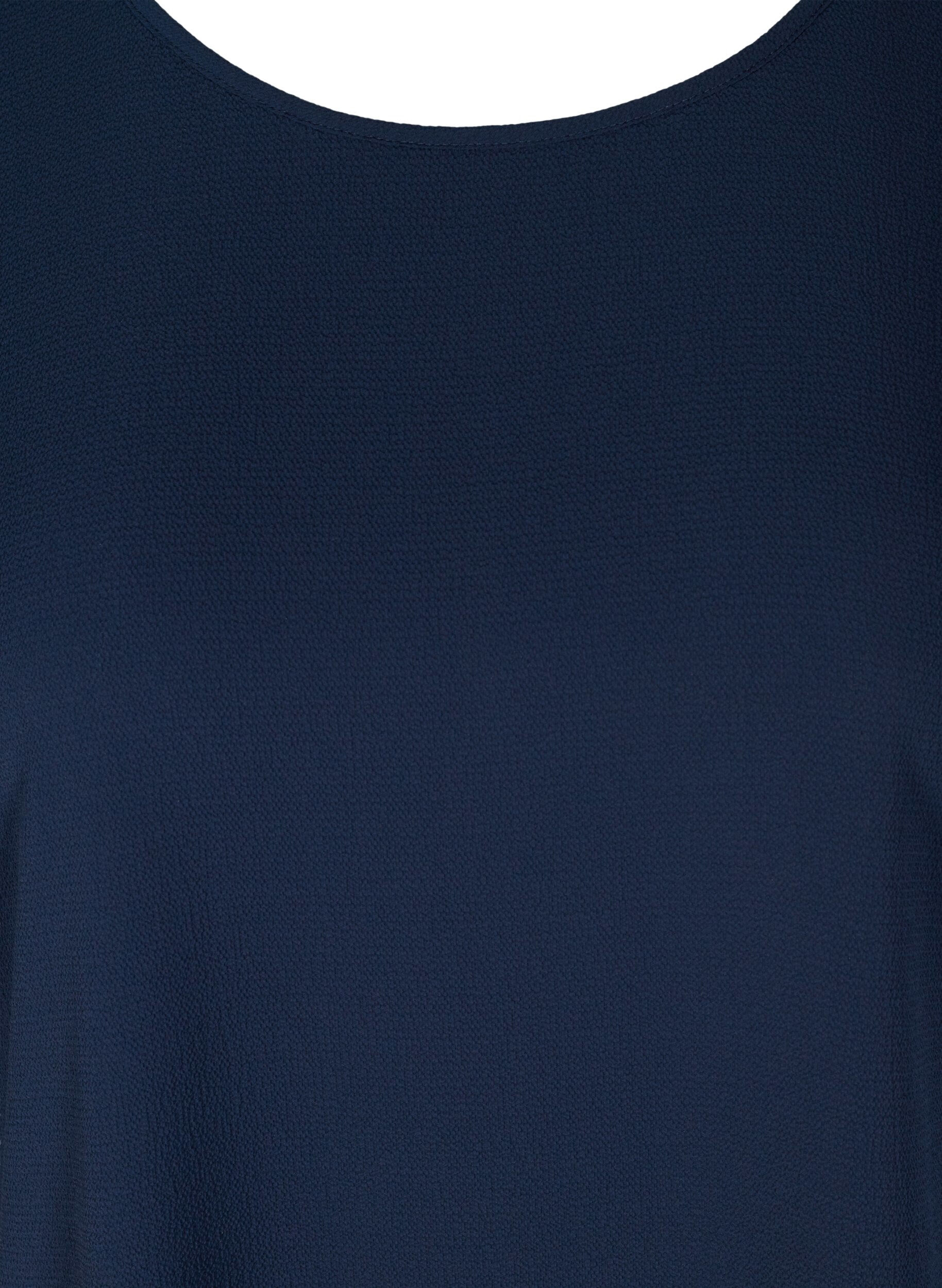 ZizziBlouse &agrave; manches courtes et encolure ronde, Bleu, Packshot image number 2
