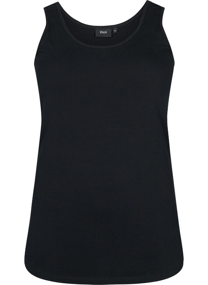 Haut basique en coton, Noir, Packshot