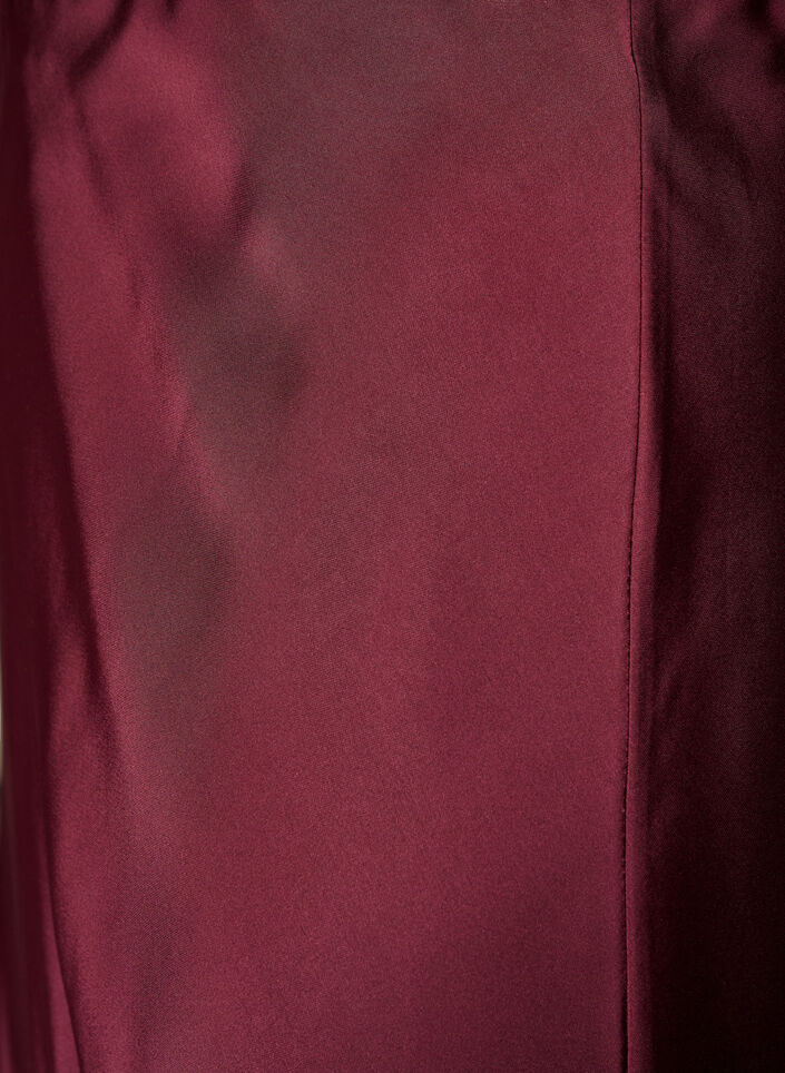 Jupe midi en satin, Bordeaux, Packshot image number 2