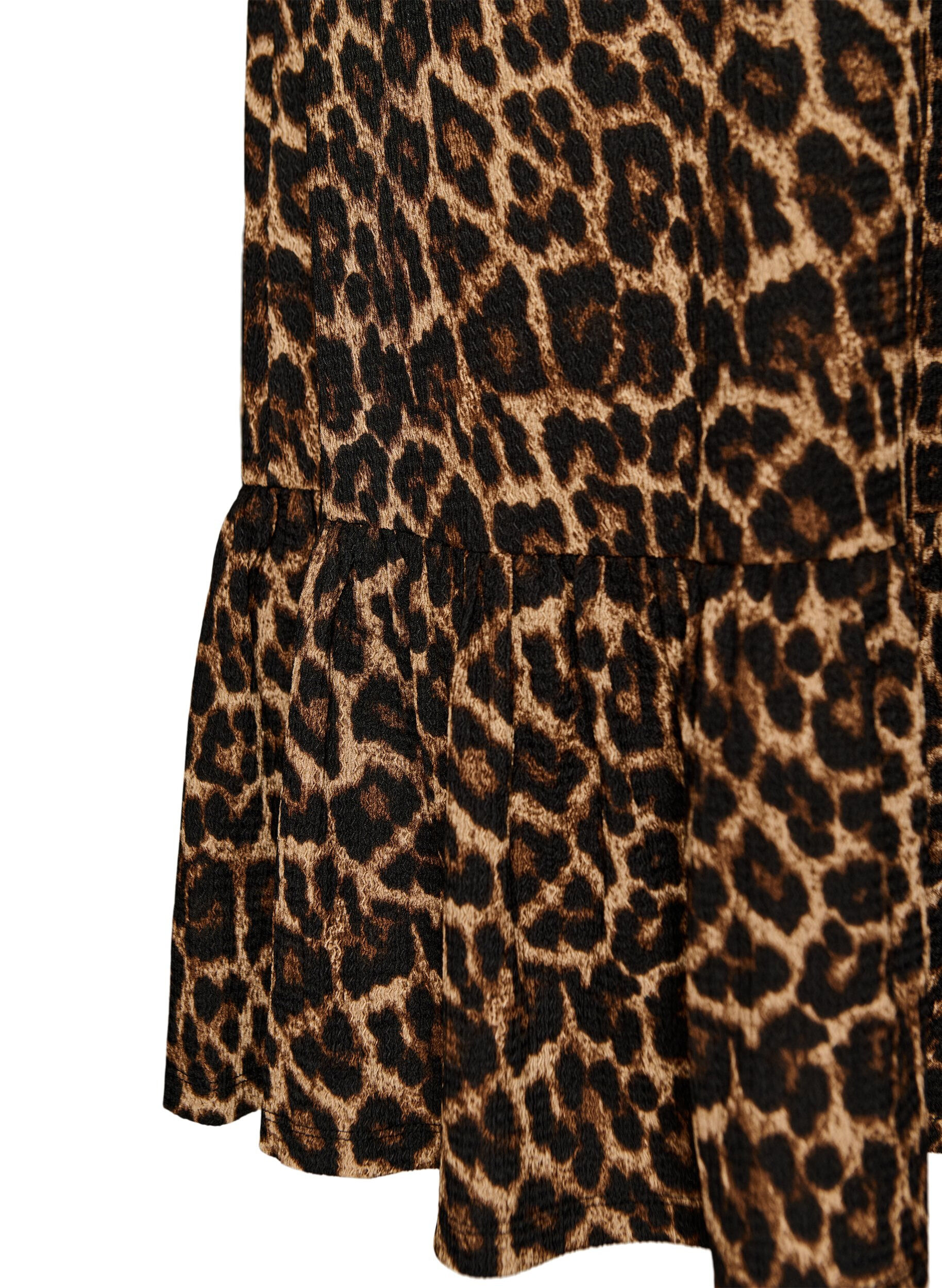 ZizziJupe longue avec ceinture &agrave; nouer et ourlet &agrave; volants, Noir, Packshot image number 3