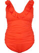 Maillot de bain avec volants et inserts amovibles, Orange, Packshot image number 0