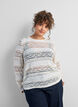 Blouse en dentelle avec manches longues, Vanille, Model image number 0