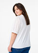 T-shirt avec des manches en broderie anglaise, Blanc, Model image number 2