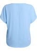 Blouse &agrave; manches courtes et encolure ronde, Bleu, Packshot image number 1