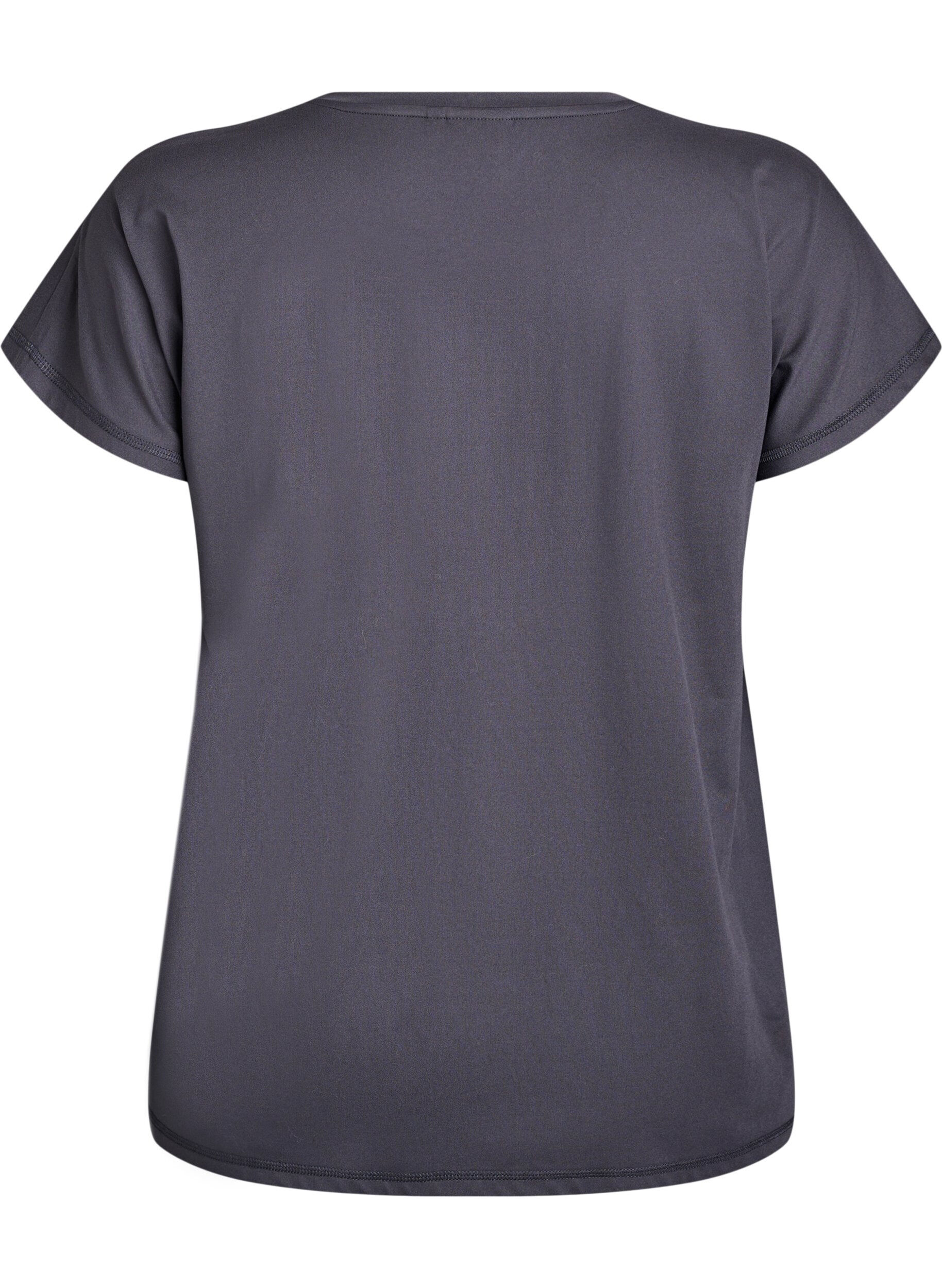 Zizzi T-shirt de sport couleur unie, Gris anthracite, Packshot image number 1