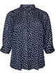 Chemise &agrave; motifs avec col montant et manches 3/4, Bleu, Packshot image number 0