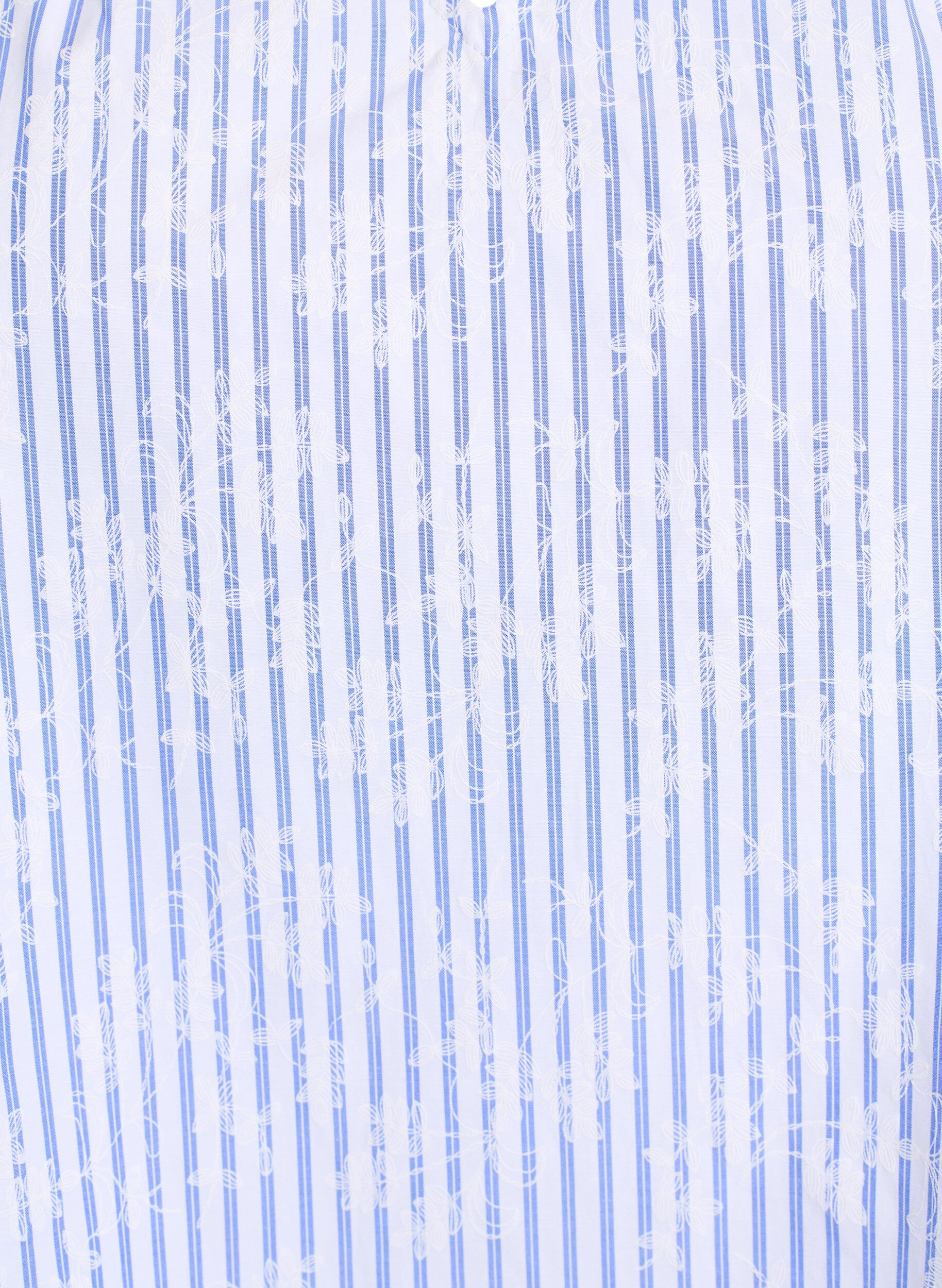 Zizzi Chemisier sans manches avec rayures et imprim&eacute; floral, Bleu Clair, Packshot image number 2